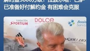 v体育官网-买得起但注册不起拉波尔塔此前采访：巴萨准备好支付解约金